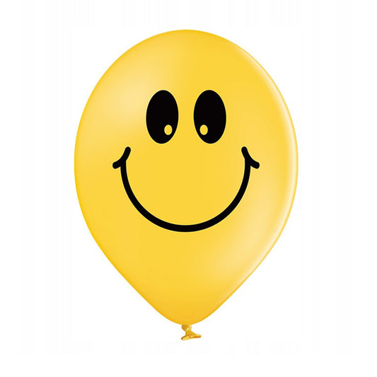 Balon lateksowy z helem, emotka, BelBal, 30cm - Smileys