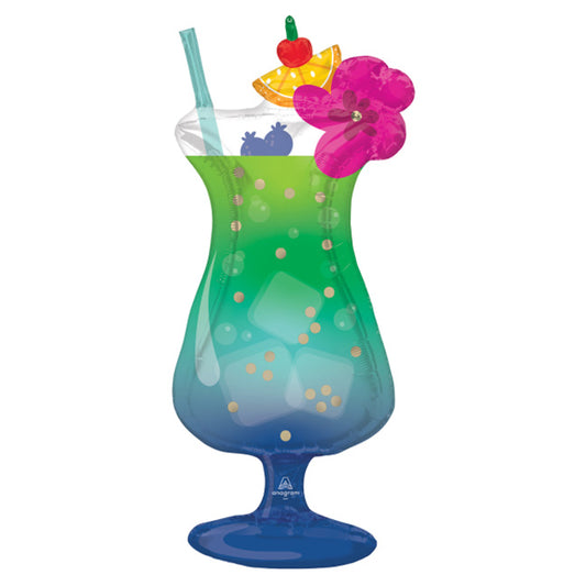 Balon foliowy z helem, 93cm - Tropical Blue Hawaiian Drink