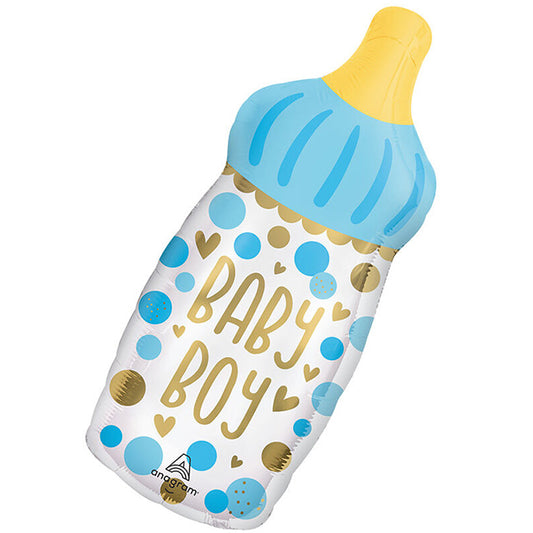 Balon foliowy z helem, Anagram, 78cm - Baby Boy Bottle