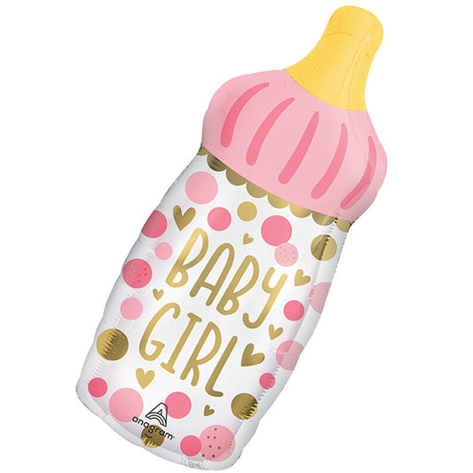 Balon foliowy z helem, Anagram, 78cm - Baby Girl Bottle