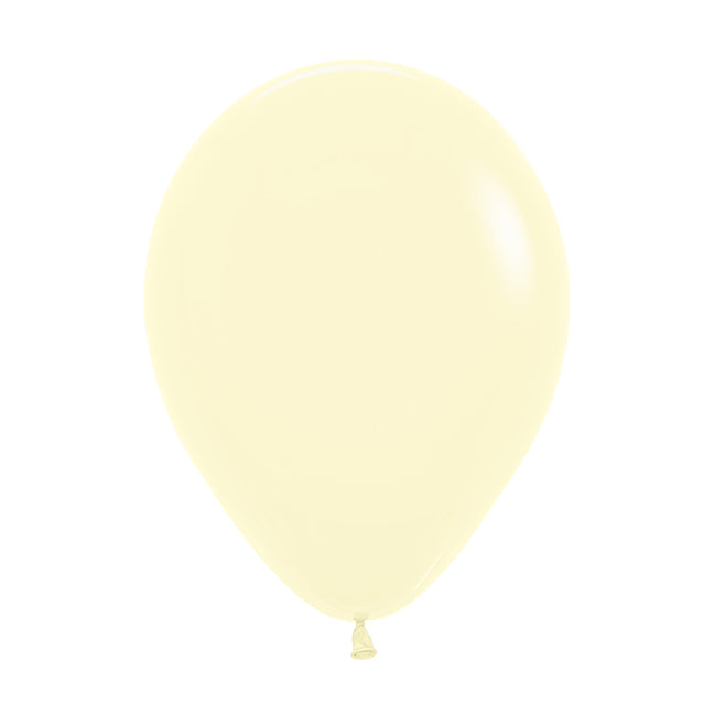 Balon lateksowy z helem, Sempertex, 30cm - Pastel Matte Yellow