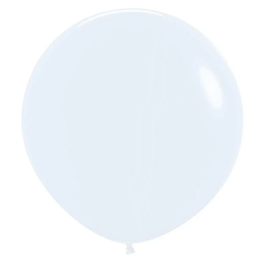 Balon lateksowy z helem, Sempertex, 60cm - Fashion White