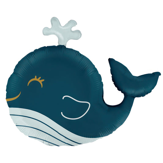 Balon foliowy z helem, wieloryb, Grabo, 66cm - Funny Whale