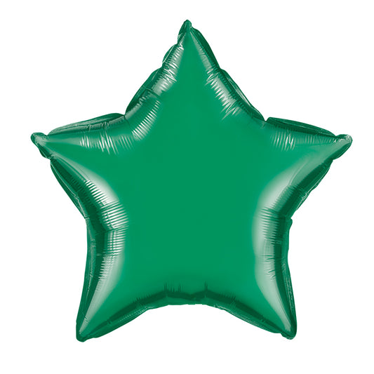 Balon foliowy z helem, zielony, Flexmetal, 48cm - Gwiazdka